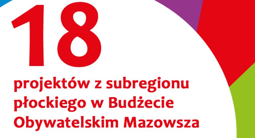 18 projektów z subregionu płockiego walczy o wygraną w Budżecie Obywatelskim Mazowsza!