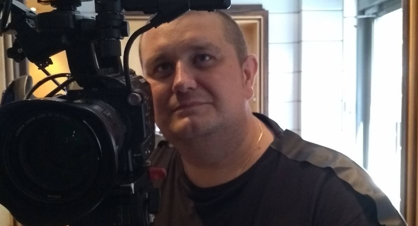 Zdjęcie z planu filmowego programu TVP
