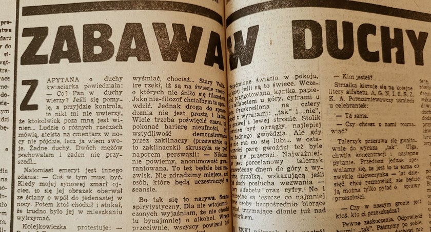Wycinek gazety z roku 1984
