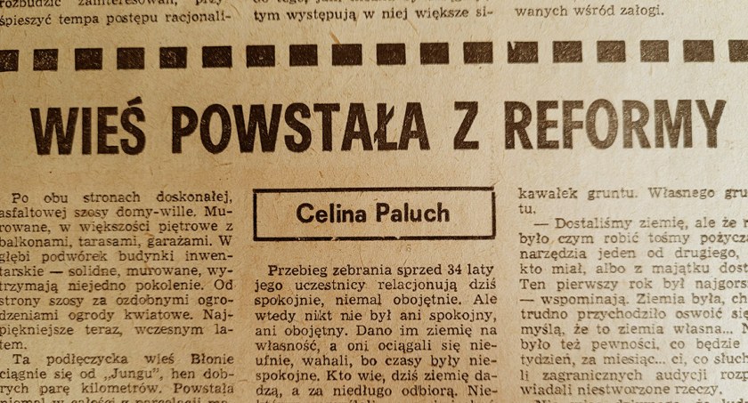 Wycinek gazety z roku 1978