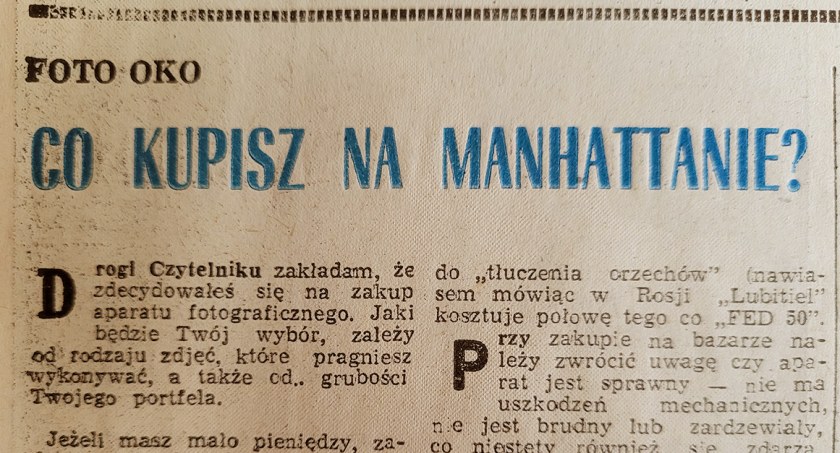 Wycinek gazety z roku 1992 