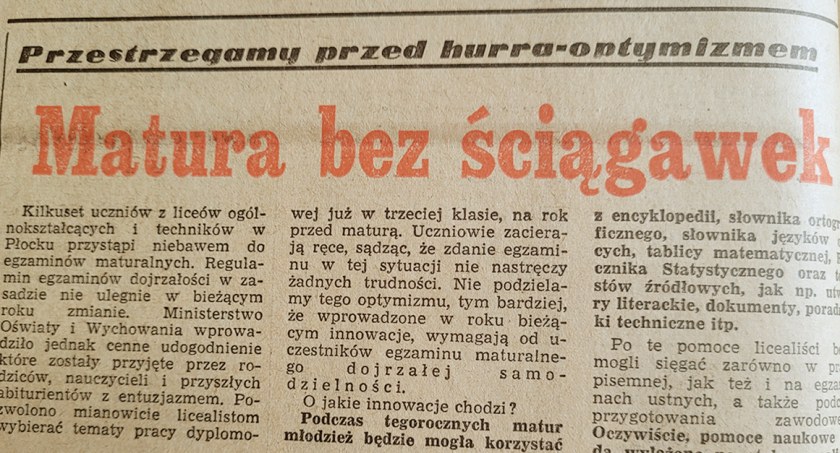 Wycinek gazety z roku 1975