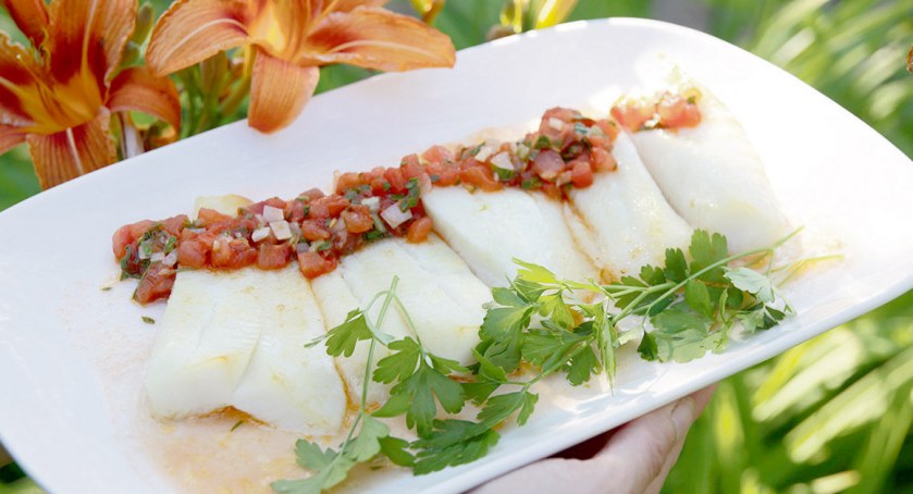 Halibut w pomidorowym vinaigrette