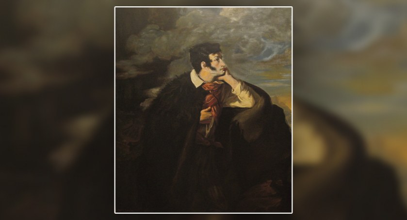 Mickiewicz oparty o skałę Judahu. Obraz Walentego Wańkowicza ze zbiorów muzeum w Śmiełowie