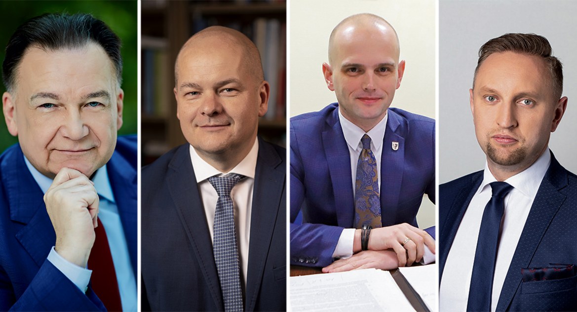 Od lewej: Adam Struzik - Marszałek Województwa Mazowieckiego, Andrzej Nowakowski - Prezydent Płocka, Sylwester Ziemkiewicz - Starosta Płocki, Piotr Sabat - Członek Zarządu ds. Rozwoju PKN ORLEN, przedstawiciel Partnera Strategicznego Plebiscytu