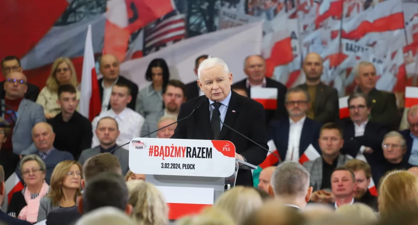 Jarosław Kaczyński w Płocku. Kandydat na prezydenta Płocka - Piotr Uździcki