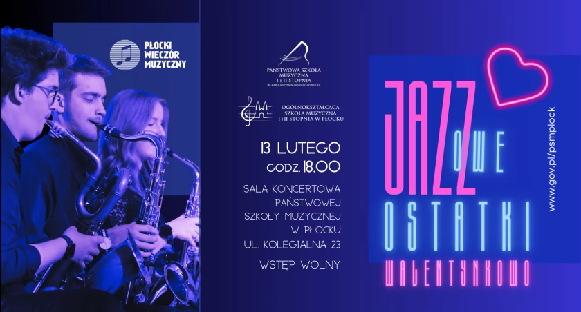 Koncert i zespół, Płockie Szkoły Muzyczne zapraszają muzyczny wieczór Jazzowo walentynkowy koncert - zdjęcie, fotografia