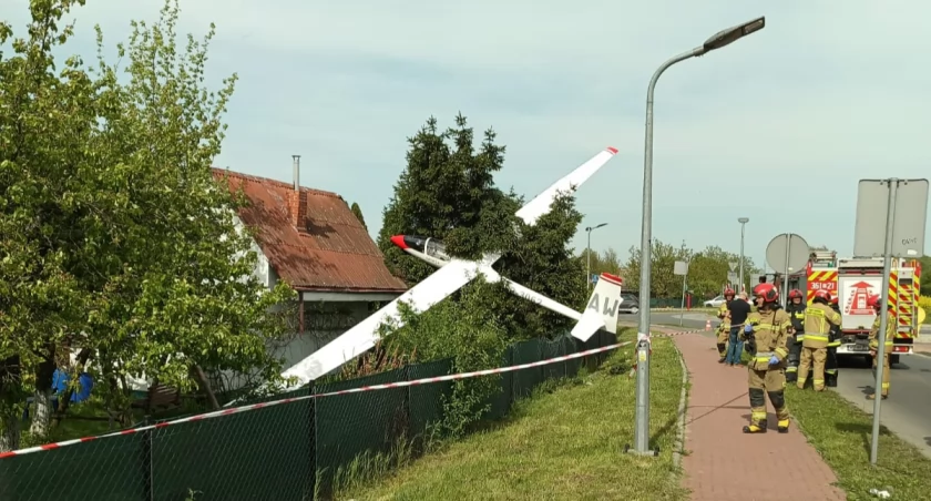 Wypadek szybowca w Płocku