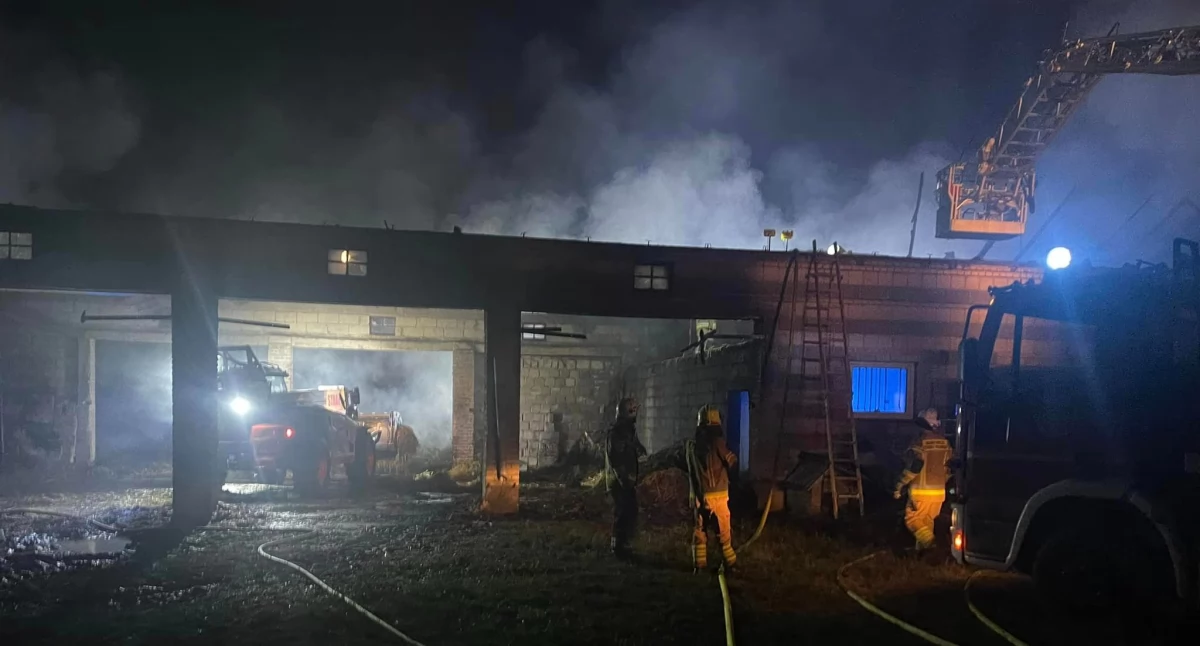 Pożar w miejscowości Podczachy (gm. Pacyna) 