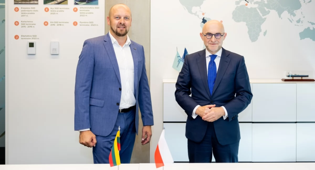 Od lewej: Darius Šilenskis – prezes KN Energies, Ireneusz Fąfara – prezes Zarządu ORLEN 