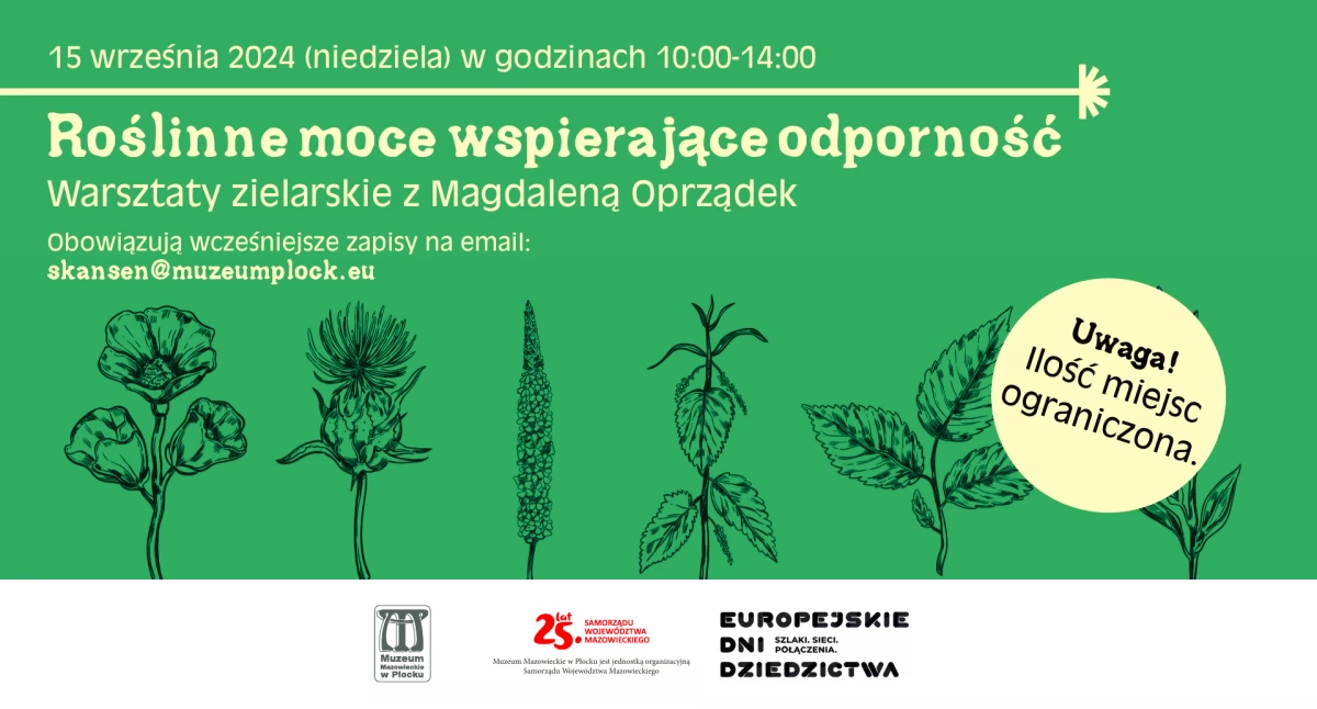 Skansen Osadnictwa Nadwiślańskiego w Wiączeminie Polskim zaprasza na warsztaty zielarskie