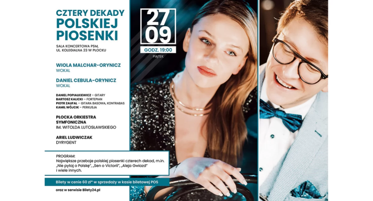Koncert i zespół, Płocka Orkiestra Symfoniczna Płocku zaprasza koncert historii polskiej piosenki - zdjęcie, fotografia