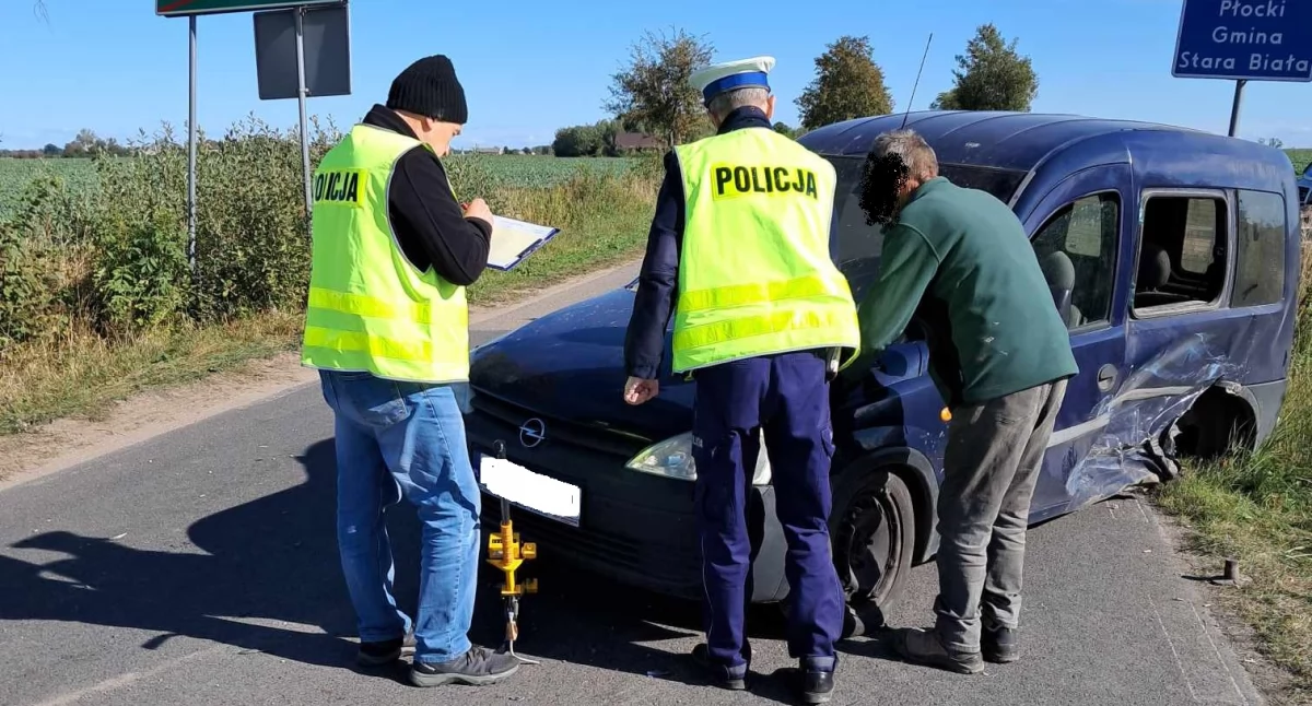 Policja wyjaśniła co się stało na drodze w m. Nowe Karwosieki 
