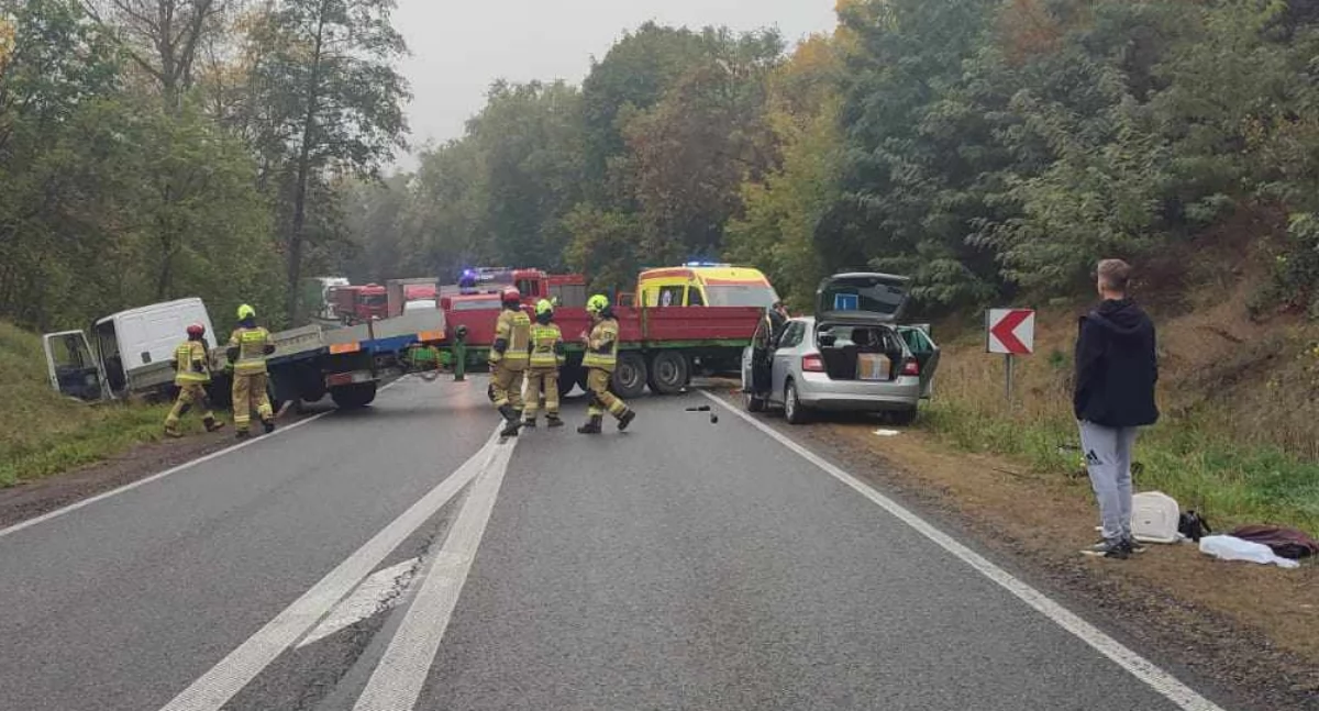 Wypadek w miejscowości Chmirelewo (gm. Wyszogród). DK-62 do godz. 13.00 będzie zablokowana  