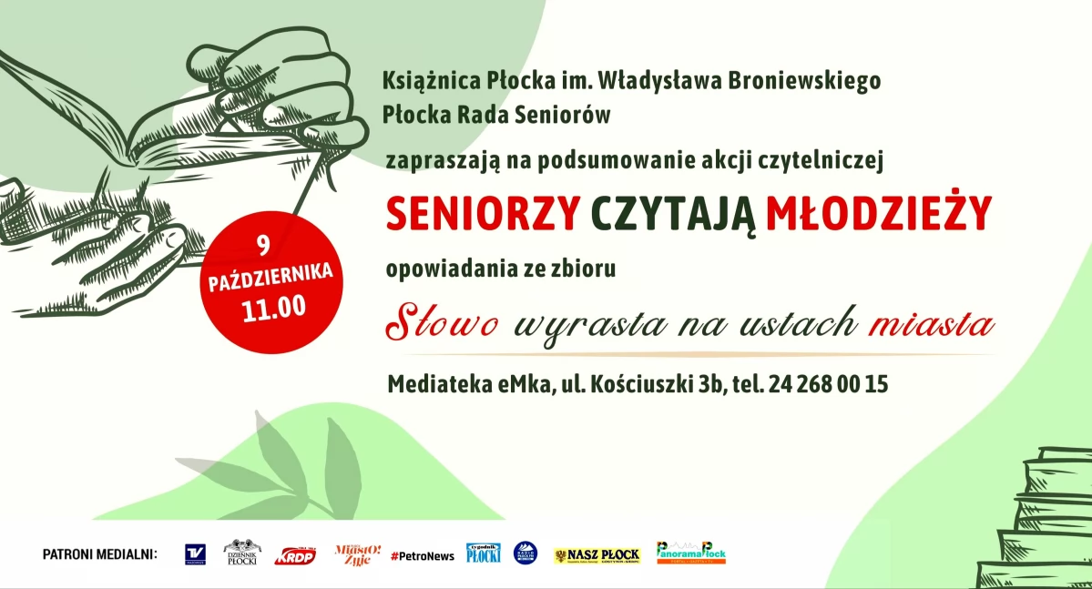 seniorzy czytają młodzieży w Mediatece