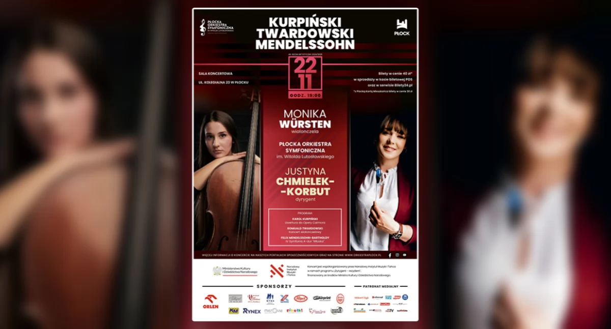Koncert i zespół, Płocka Orkiestra Symfoniczna zaprasza koncert batutą Justyny Chmielek Korbut - zdjęcie, fotografia