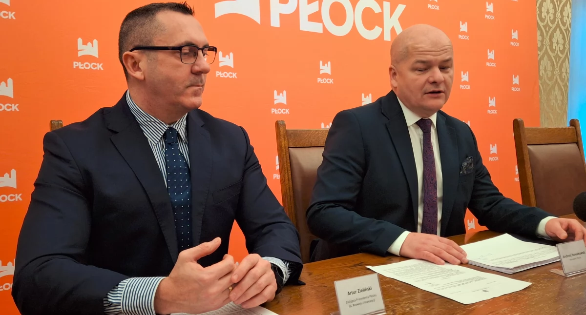 prezydent Płocka Andrzej Nowakowski, zastępca prezydenta ds. rozwoju i inwestycji Artur Zieliński