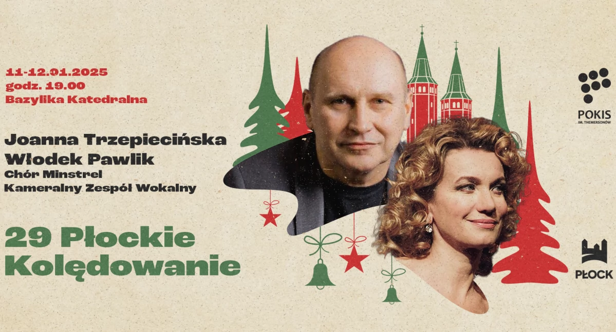 Warto wiedzieć, Wspólne kolędowanie katedrze Joanną Trzepiecińską Włodkiem Pawlikiem płocczanami - zdjęcie, fotografia