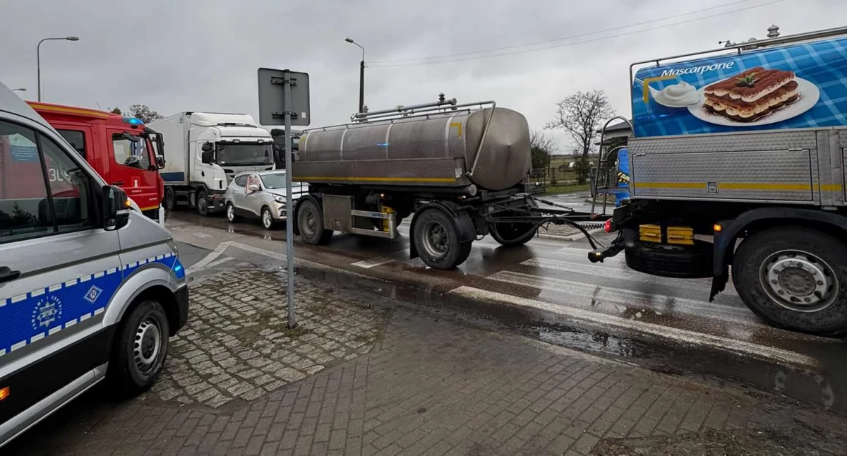 Wypadek w Drobinie na DK-10