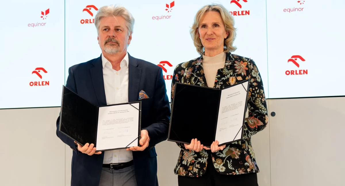 Wiesław Prugar - Członek Zarządu ORLEN ds. Wydobycia, Irene Rummelhoff - Wiceprezes ds. Marketingu, Midstream and Processing w Equinor