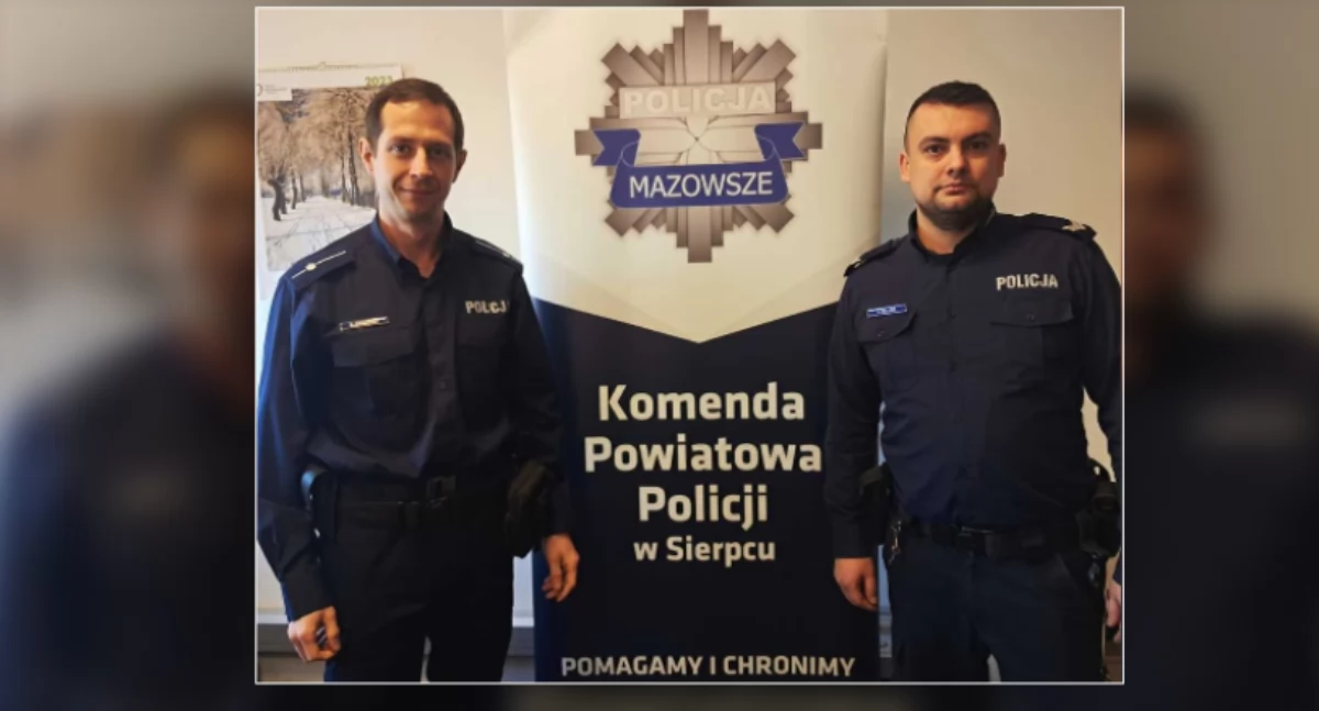 Mł.asp. Daniel Krasiński i sierż. szt. Hubert Meller odnaleźli w lesie zaginionego mężczyznę