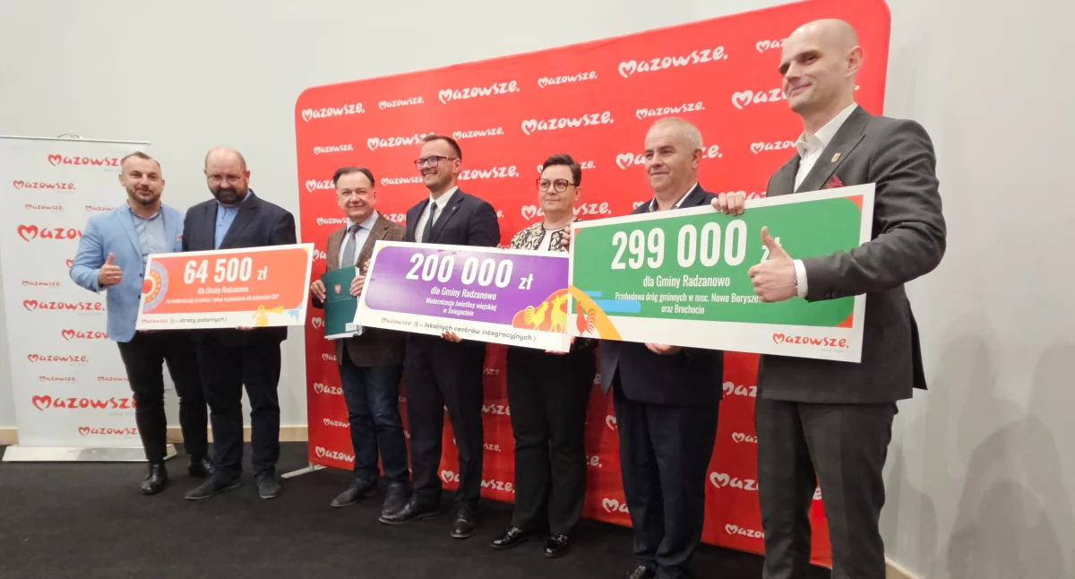 Wśród beneficjentów znalazła się m.in. gmina Radzanowo