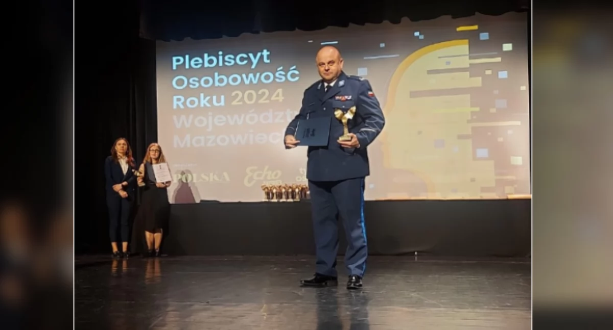 Podinsp. Robert Nowakowski, pierwszy zastępca Komendanta Miejskiego Policji w Płocku otrzymał wyróżnienie w plebiscycie „Osobowość Roku 2024”