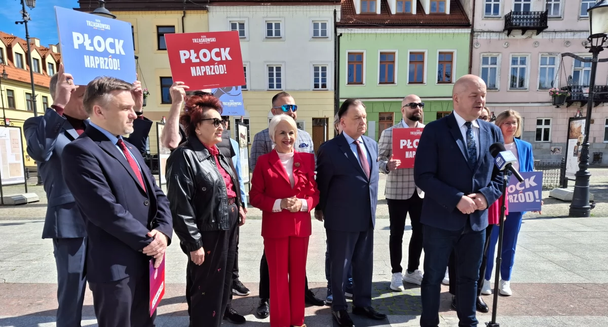 Dzieje się w Płocku, Koalicja Obywatelska Trzecia Droga Lewica Płocka popiera Rafała Trzaskowskiego - zdjęcie, fotografia