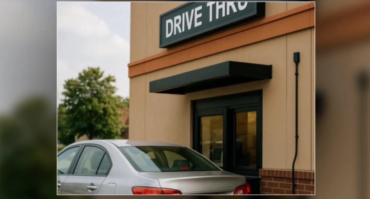 Kierowca zatrzymał się samochodem przy okienku typu drive-thru w jednym z płockich lokali i nie zamierzał odjeżdżać 