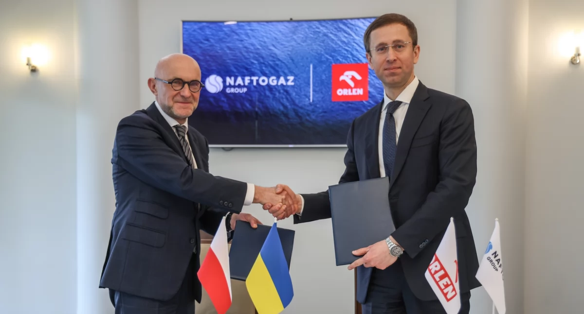 Ireneusz Fąfara, prezes zarządu ORLEN oraz Sergii Koretskyi, prezes zarządu Naftogaz