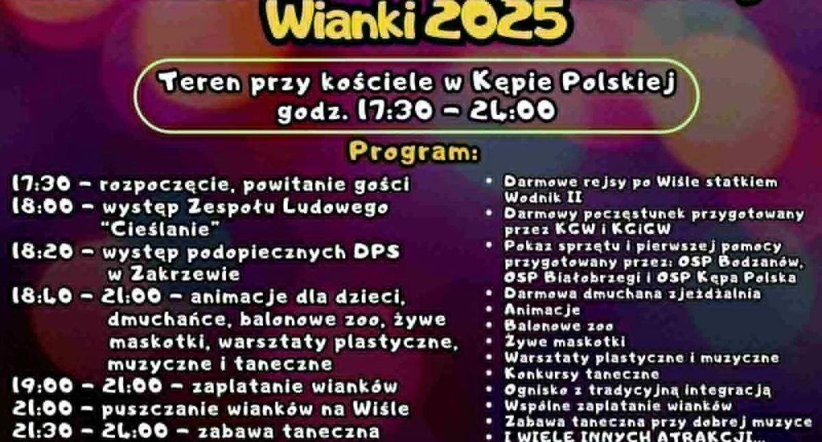 Wokół Nas, Kępa Polska zaprasza czerwca Powitanie Wianki dużych małych - zdjęcie, fotografia