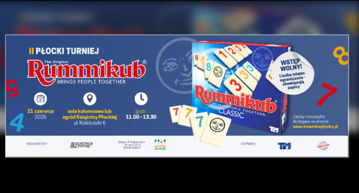 Warto wiedzieć, Grasz Rummikuba Zmierz innymi podczas turnieju organizowanego przez Książnicę Płocką - zdjęcie, fotografia