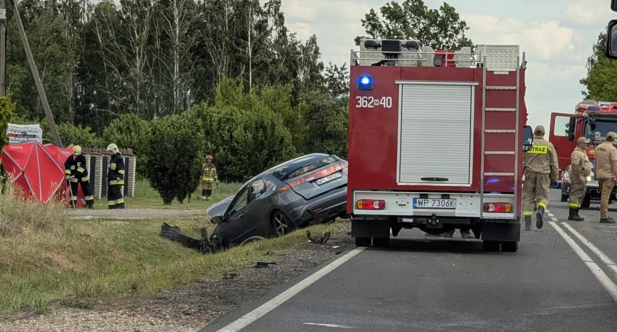 91-letni kierowca poniósł śmierć na miejscu