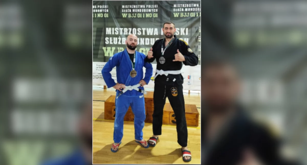 Mł. asp. Piotr Kołodzieżny zdobył złoty medal, natomiast sierż. Michał Marciniak - srebrny