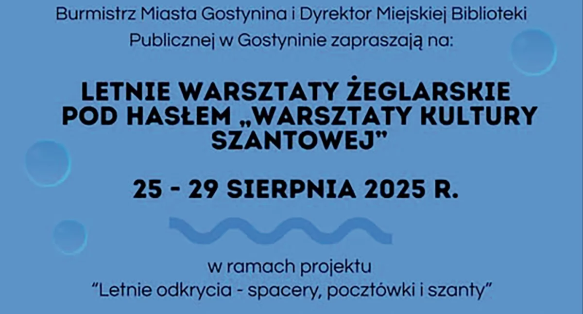 Wokół Nas, Niecodzienne warsztaty najmłodszych gostyninian żagle! - zdjęcie, fotografia