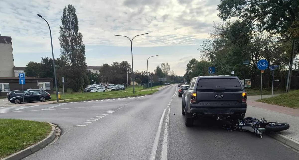 Wypadki, letni motocyklista szpitalu Wypadek Szpitalnej - zdjęcie, fotografia