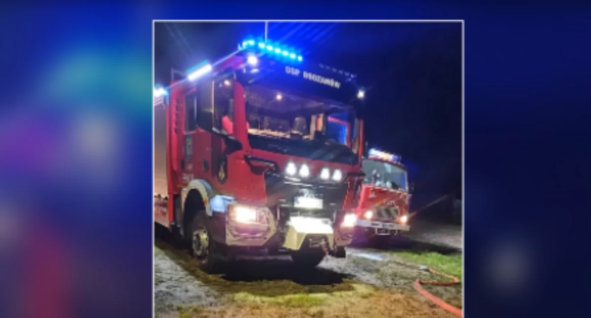 Strażacy z OSP Bodzanów jako pierwsi dotarli do pożaru 