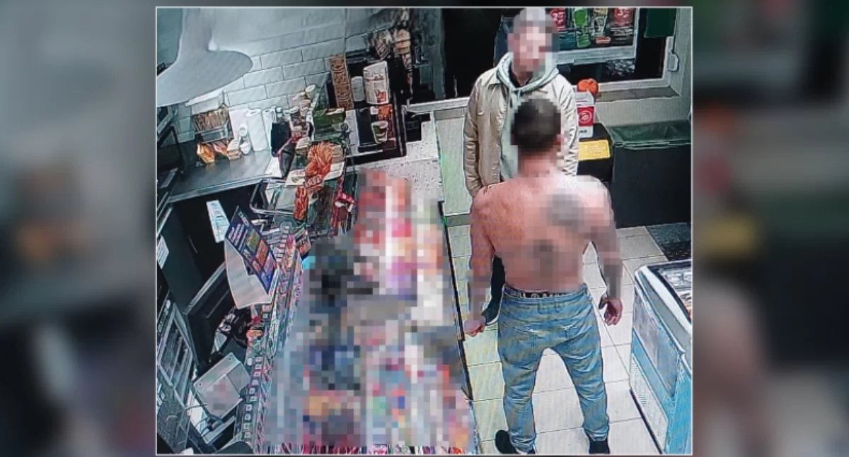 Agresywny mężczyzna w sklepie w Płocku został zatrzymany przez policjantów 