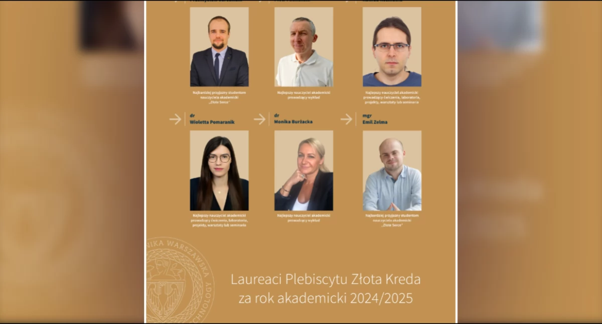 Tegoroczni laureaci Plebiscytu Złota Kreda z PW Filii w Płocku