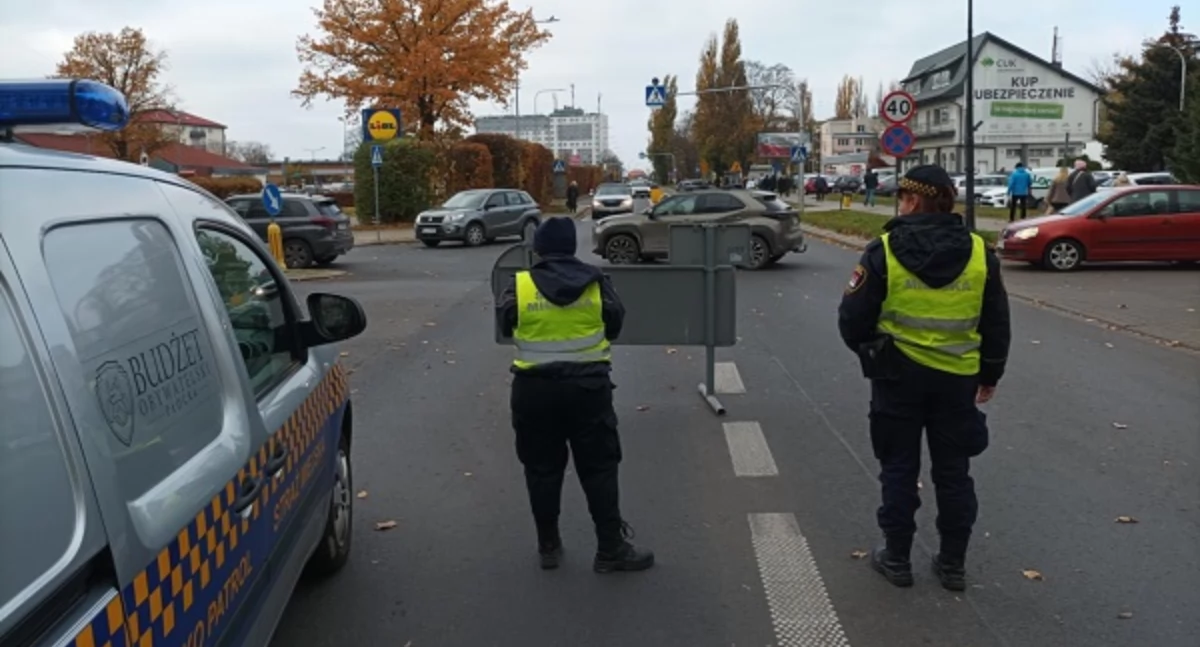Patrol Straży Miejskiej na ulicach Płocka 