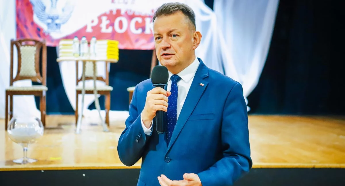Mariusz Błaszczak podczas wizyty w Płocku