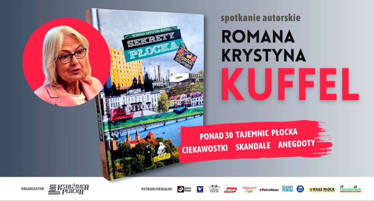 Książka, „Sekrety Płocka” zdradzi Książnicy Romana Krystyna Kuffel - zdjęcie, fotografia