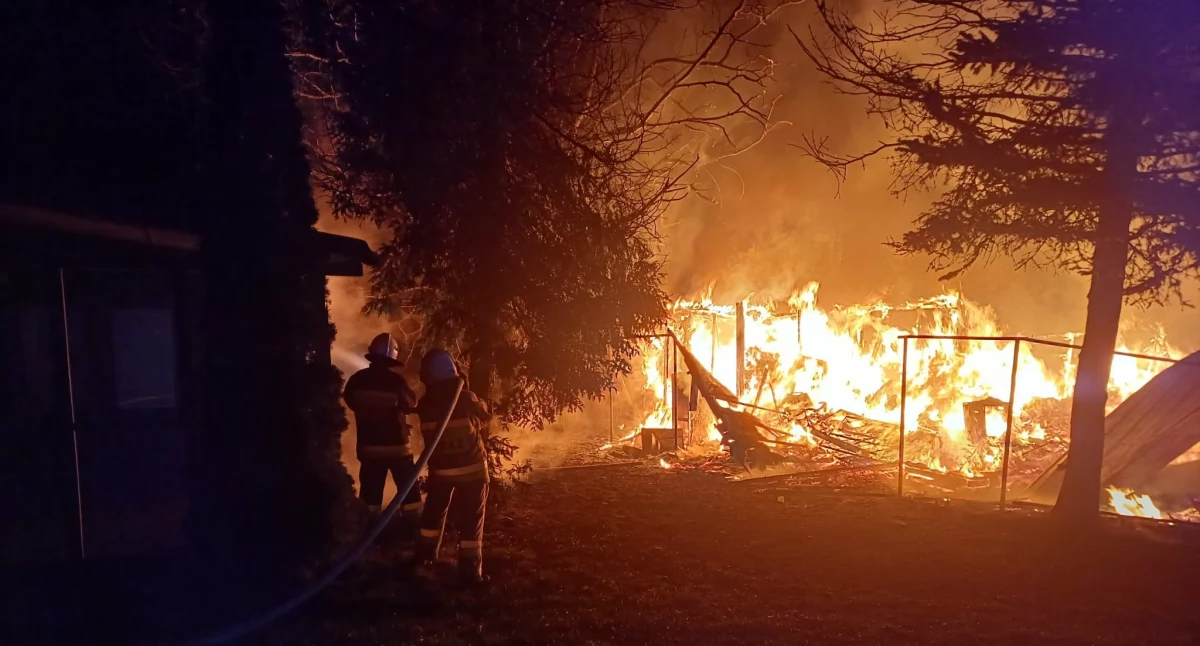 Pożar przy ul. Włocławskiej w Nowym Duninowie