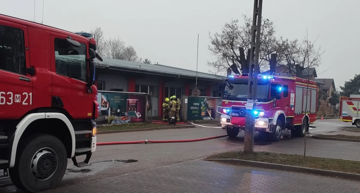 Pożar w sklepie budowlanym w Wyszogrodzie
