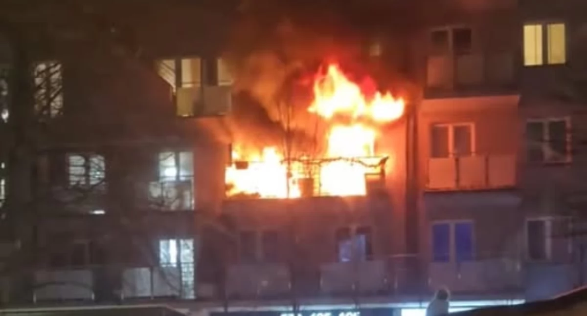 Pożar przy ul. 3 Maja w Płocku