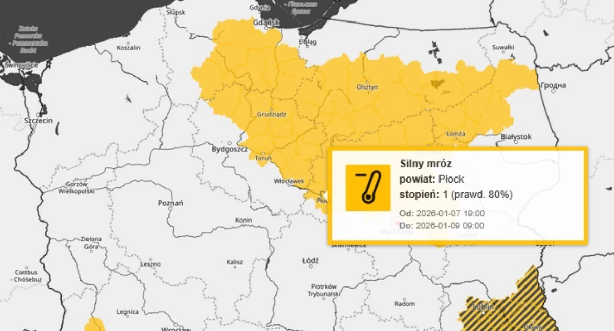 Warto wiedzieć, Mróz odpuszcza Ostrzeżenie mieszkańców Płocka powiatu zostało przedłużone - zdjęcie, fotografia