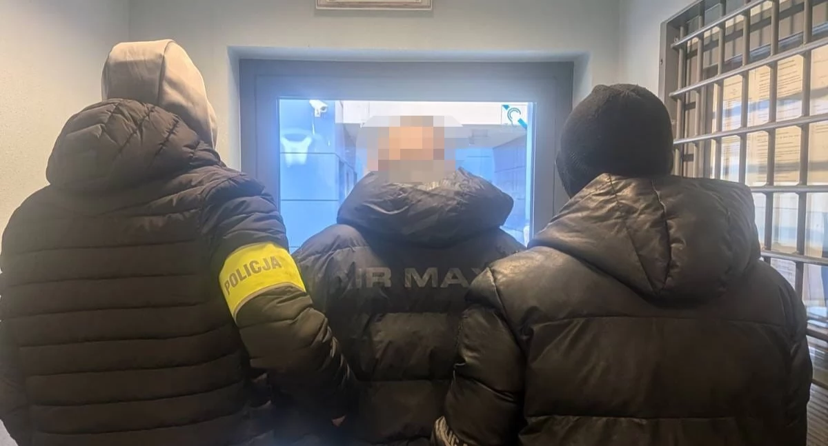 36-latek za swoje przewinienia został szybko zatrzymany przez policjantów 
