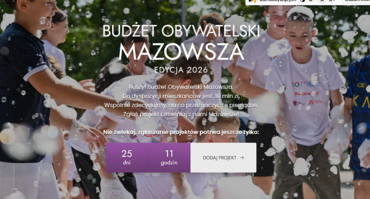 Rusza 7. edycja Budżetu Obywatelskiego Mazowsza