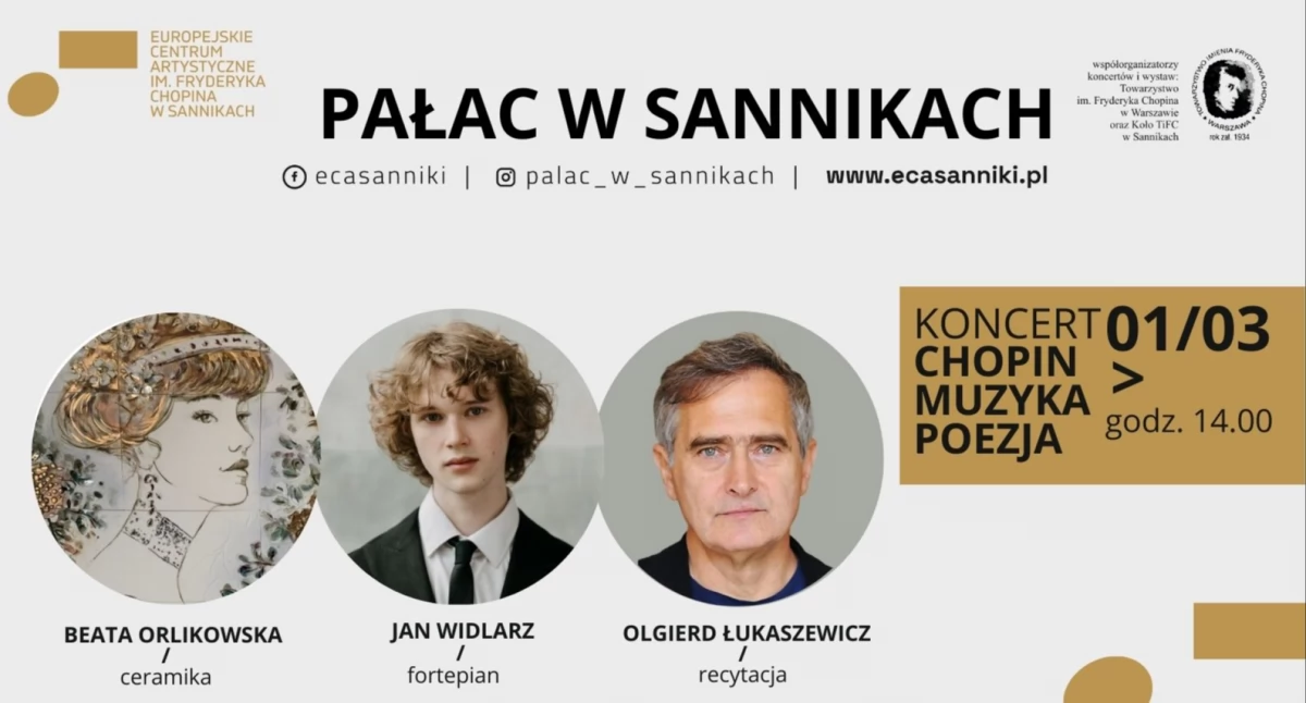 Koncert i zespół, Koncert Chopin Muzyka Poezja Europejskim Centrum Artystycznym Sannikach - zdjęcie, fotografia