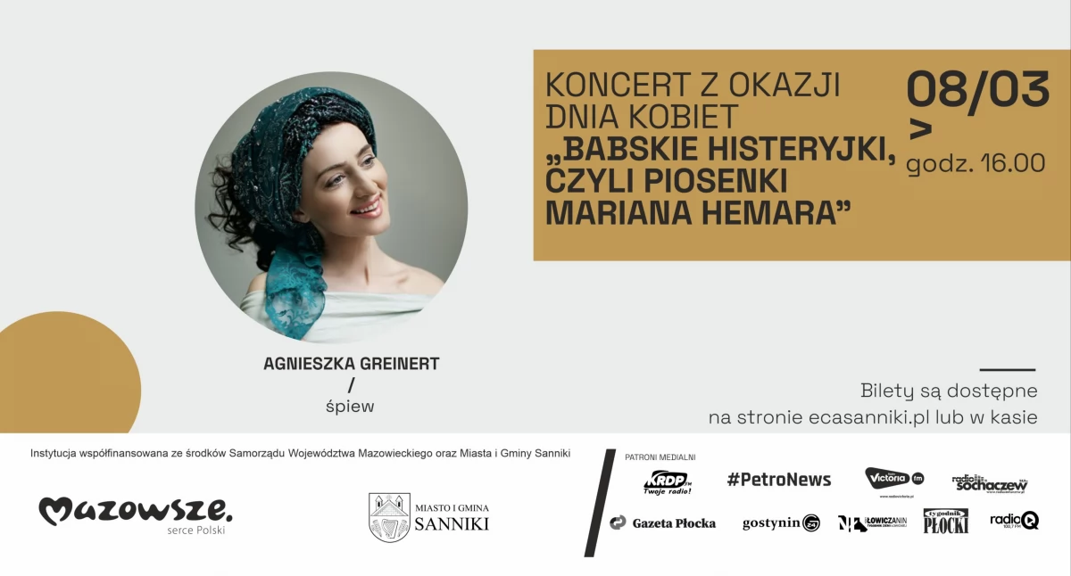 Koncert i zespół, Recital piosenkami Hemara Dzień Kobiet Pałacu Sannikach - zdjęcie, fotografia